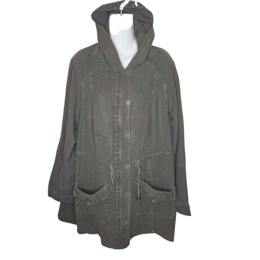 Torrid Olive Twill Essential Utility Anorak Jacket Coat Size 2 (2X)